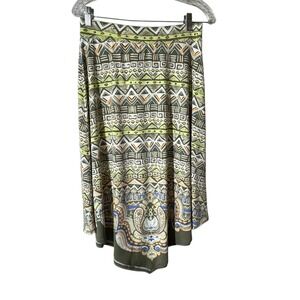 CHICO'S Scarf Skirt Women's Size S (0) Stretch Pull on‎ Asymmetric Bandana Boho